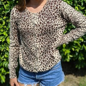 Women's Leopard Print Cardigan
